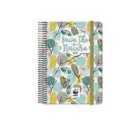 Agenda Anual WWF Save the Nature - 2022- Organizador Semanal - Cada Día Una Página - Tamaño Mediano 12,5 x 18 cm - Planificador Mensual Portable - De Anillas - Dohe