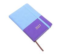 Agenda Diaria A5 con Cubierta de Piel Sintética Suave Bicolor | Cuaderno Planificador Elegante y Profesional para Estudiantes y Hombres, Adecuado para Uso Escolar y Oficina