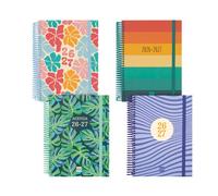 Finocam Agenda Escolar Diva Espiral 2026-27 Pack de 8 Surtido Tapa Extra Dura 4º 155x212 mm