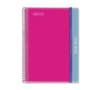 Agenda Escolar (2026-27) Miquelrius College Espiral Tapa Pp Con Goma Plus 4º 150X213 D/P C/Goma Duo Pink-Blue