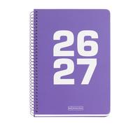 Agenda Escolar (2026-27) Miquelrius School Basic Espiral Tapa Extra Plus 4º 150X213 D/P Lila
