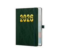 Agenda escolar 2026 - Planificador semanal y mensual A5, 320 páginas, tapa de poliuretano resistente al agua, planificador diario Uńd Mònatsplaner para estudiantes, profesores, empleados y uso