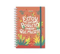 Agenda Escolar 26/27 - Estoy un poquito mejor - Agenda académica - Planificador escolar - Semana vista - Agenda con mensajes divertidos - A5 - 12 meses - De Septiembre 2026 a Agosto 2027.