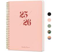 Agenda mensual 2025-2026, calendario de 18 meses 2025-2026, enero de 2025 a junio de 2026, 7 x 10 pulgadas, calendario mensual de 25-26, perfecto para la escuela, oficina, planificación del hogar
