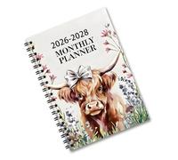 Agenda mensual diaria 2026-2028, agenda mensual de doble bobina, 36 meses, 10.2025-12.2026 para planificación diaria anual