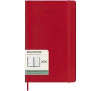 Agenda Moleskine 2026 Semanal Large Rojo Escarlata Tapa Blanda