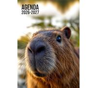 Agenda Scolaire 2026 2027: Capybara | Bi-journalier (deux jours par page) | 15x21 cm | Format A5 | Sept 2026 - juil 2027 | Léger & pas cher | Etudiant ... et lycée | Garçon & fille | Animal mignon