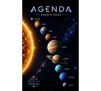 Agenda Scolaire 2026 2027 Espace: Planificateur Journalier 1 Page par Jour - Planètes du Système Solaire - Collège, Lycée et Étudiants - 6 Illustrations à Colorier - Citations Inspirantes