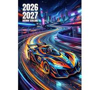 Agenda scolaire 2026 - 2027 | Journalier (une page par jour) | Étudiants, élèves de primaire, collège et lycée | Couverture voiture de course - voiture de Formule 1 - F1