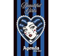 Agenda Scolaire 2026-2027 pour élèves de Lycée - 1 Jour par Page- The Strange Heartz Club: Design gothique bleu et noir pour le lycée Version Lunaria “Never Forget to Love”