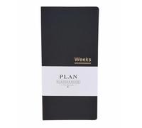 Agenda semanal de bolsillo sin fecha, planificador, organizador, agenda anual, mensual, semanal en cuaderno A6 (Planificador sin fecha A6, negro oscuro)