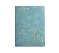 Agenda semanal mensual 2026, cuaderno de piel - Diario sencillo para el trabajo escolar y notas de péndulo