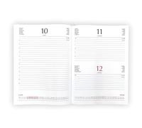 Agendepoint.it - Recambio agenda diaria A5 2026, 15 x 21 cm, multilingüe, recambio bloc fijo, blanco