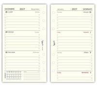 Agendepoint.it - Recambio agenda organizador semanal 9,5 x 17 cm bi-lengua marfil - 2025