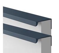 AGINOS Manijas de Gabinete Azul Oscuro Tiradores Ocultos para Puertas de Muebles Tirador de Cajón de Armario de 2 Piezas para Cocina Dormitorio Guardarropa, Aleación de Aluminio (Length 200mm)