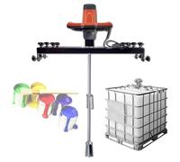 Agitador de tanque eléctrico portátil IBC, máquina mezcladora de pintura de hélice plegable de 3000 W con capacidad de agitación de 1000 L, dispositivo de agitación de aire líquido de 150-800 RPM