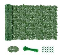 AGJIDSO Paneles de valla de hiedra artificial, 3 m x 1 m (2 x 3 x 0,5 m), pantalla de privacidad para jardín, balcón, exteriores (hojas de manzana mejoradas)