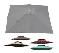 AGKANVCVNT Tela De Repuesto Parasol 300x300cm 250x250cm Toldo De Repuesto para Sombrilla Cuadrada, Protección UV 30+ Toldo De Recambio Impermeable(Grey,250x250cm(8x8ft))