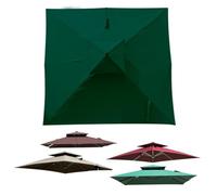 AGKANVCVNT Tela De Repuesto Parasol 300x300cm 250x250cm Toldo De Repuesto para Sombrilla Cuadrada, Protección UV 30+ Toldo De Recambio Impermeable(Green,300x300cm(10x10ft))
