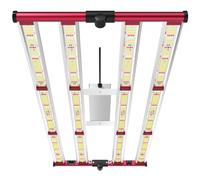 AGLEX 420W Luces de Cultivo, LED Grow Light Luz de Espectro Completo con UV IR, Enlace en Cadena Daisy, Estilo de Barra de Luz de Plantas Plegable y Regulable, Cobertura Central 4x5 pies