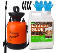 Aglutinante de Grava con Pulverizador 5L, Estabilizador de Grava Transparente Concentrado Listo para Usar, Fuerte Adherencia, Secado Rápido, Para Fijar Mantillo, Corteza, Paja Seca, Conchas y Arena