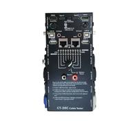 Agmoctz Comprobador de Cables de Audio Multifunción CT-20C. Comprobador de Cables Electrónico Especial 16 en 1. Línea de Señal XLR Compatible con