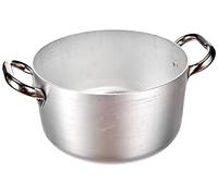 Agnelli ALMA10424 Cacerola Alta con 2 Mangos de Acero, Aluminio Profesional 3mm, diámetro 24 cm