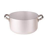 Agnelli ALMA10445 Cacerola Alta con 2 asas de acero, aluminio profesional de 3 mm, diámetro 45 cm