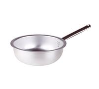 Agnelli ALMA111BM24 Sartén para saltear Pasta y arroz con Mango Tubular de Acero Inoxidable, Aluminio Profesional de 3 mm, 24 cm