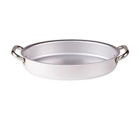 Agnelli ALMA12030 Sartén Ovalada con 2 Asas de Acero Inoxidable, Aluminio Profesional de 3 mm, 30 cm
