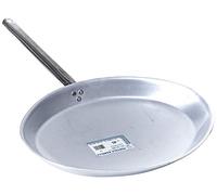 Agnelli ALMA121B45 Bandeja ovalada avellanada para pescado con mango tubular de acero inoxidable, aluminio profesional de 3 mm, 45 cm
