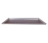 Agnelli COAL149AL260 Placa de la Torta Rectangular con Bordes Rectos de hasta 2 cm de Espesor de la Chapa de Aluminio de 1,5 cm de Plata