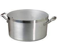 Agnelli Pentole Casseruola Alta in Alluminio BLTF, con 2 Manici in Acciaio Inossidabile, Argento, 10 Litri