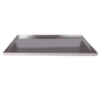 Agnelli rectangulares sartenes Bandeja para Hornear con Dobladillo, Straight Edge, Altura 2 cm, aleación de Aluminio 3003, Espesor 1,5 mm, Plata