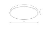 AGNES ROUND LED PRO BLANCO LÁMPARA DE TECHO NT LED LÁMPARA 10979