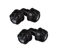 Agora-Tec® PP Fitting ángulo 90° | 20 mm tubo de polietileno | 1/2 pulgadas | 2 unidades