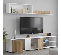 Agrestino - Pared Modular, Blanca, 4 Estantes