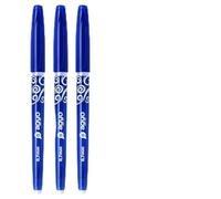 Agyo Bolígrafos de gel borrables azules de 0,7 mm - Pack de 3, tinta termosensible para escribir, borrar y reescribir, clip de bolsillo, mango ergonómico, secado rápido