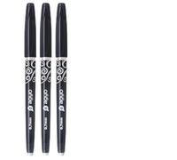 Agyo Bolígrafos de gel borrables negros de 0,7 mm - Pack de 3, tinta termosensible para escribir, borrar y reescribir, clip de bolsillo, mango ergonómico, secado rápido