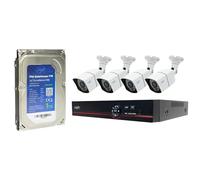 AHD PNI House PTZ1500 - Kit de videovigilancia con 4 cámaras Exteriores de 5 MP y PNI SafeHouse de 1 TB Incluido