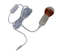 Ahgsup Bombilla LED Solar E27, Luz Blanca Cálida de 5W nergética, voltaje de 12 V, casquillo E27 extraíble, diseño duradero