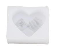 Ahgsup Molde de Fondant en Forma de Corazón con Forma de Corazón, Molde de Chocolate, Caramelo, Silicona de Grado Alimenticio, Suave, Fácil de Lavar con Patrones de Glaseado de Fo
