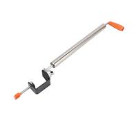 Ahgsup Rodillo de Amasar Rodillo de Masa Fijo Acero Inoxidable 304 Diseño Hueco Rotación de 360 grados Superficies Lisas Abrazadera de Mesa para Pastelería Pan (M)