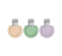 AHIOJEGX Botella exprimible Botella dispensadora de silicona 90/60ml, contenedor almacenamiento Gel ducha y champú portátil, botella loción rellenable con tubo exprimidor, 3 uds(90ml)