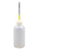 AHIOJEGX Botella exprimible Botellas aplicadoras de punta precisión plástico, botellas exprimibles con aguja for pegamento artesanal, contenedor dispensador tinta Alcohol, 4 Uds(12.6 X 3 X 3 white)