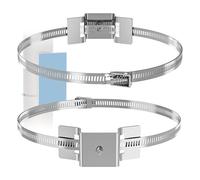 Ahuuen Soportes para Poste | Estructura para Señales de Tráfico | 2 Soportes Ajustables Sin Taladrar para Barandillas de Porche Televisión Satélite Calentador de Agua Externo
