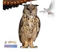 Ahuyentador De Pajaros - 2D Buho Espantapajaros Colgar - Buho Espanta Palomas con Sonido, Buhos Espantapajaros Barandilla, El Sonido De La Campana Fue Moderado, Adecuado para campo, Jardín Y Terraza