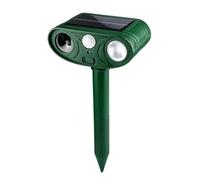 Ahuyentador Ultrasónico de Animales Sensor de Movimiento Solar Impermeable | Repelente Ultrasónico Para Exterior Y Animales Para Serpiente Pájaro Perro Ardilla Mapache