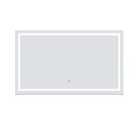 Aica Espejo de baño LED 100 x 80 cm, antivaho, brillo regulable