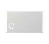 Aica Espejo de baño LED 120 x 70 cm, Bluetooth, Lupa, Luminosidad regulable